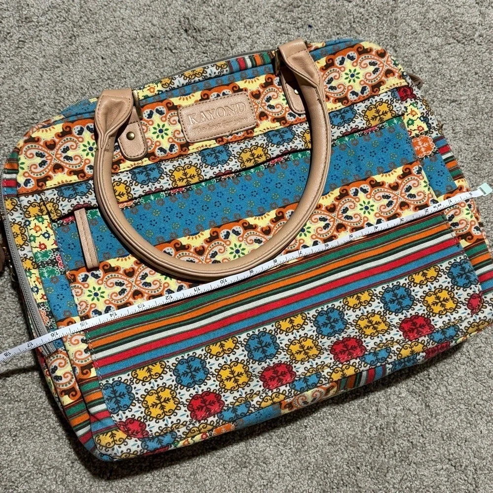 Kayond laptop shoulder briefcase bag patterned pockets